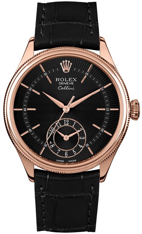 rolex cellini dual time black|Rolex cellini 50525.